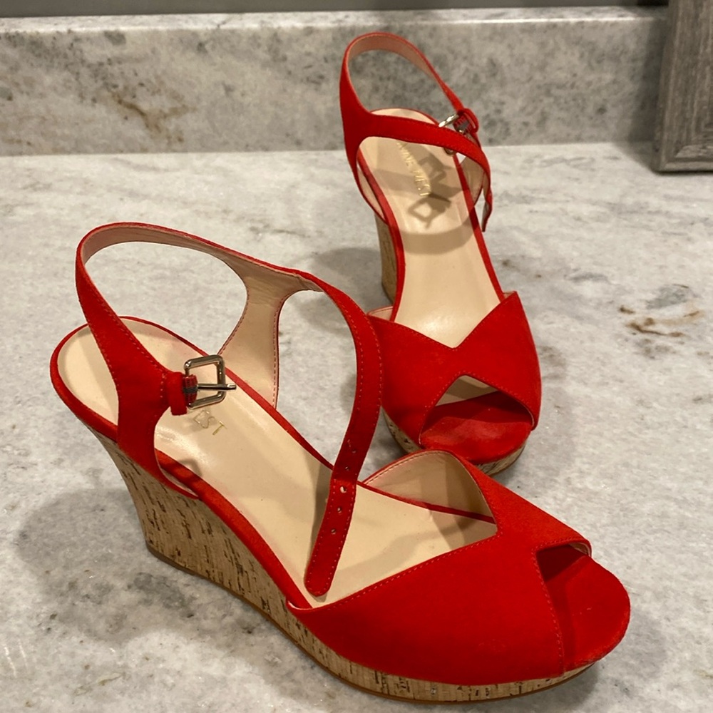 Nine West Women’s Peep Toe Wedge Dress Shoes
